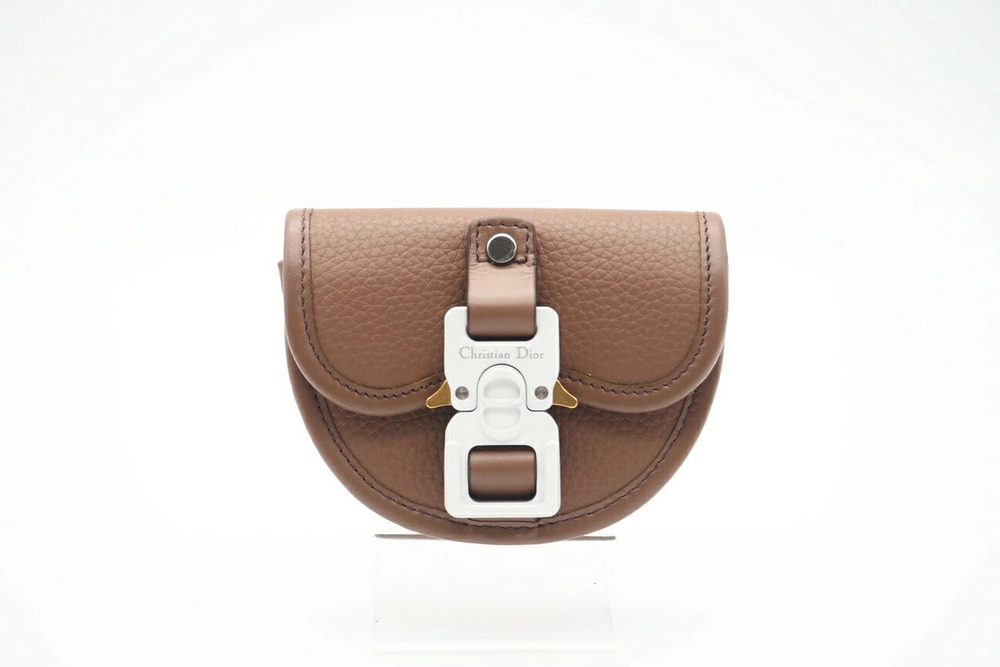 Dior Gallop Leather Air Pods Case Coin Brown